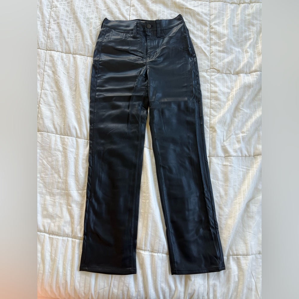 J. Crew Black Faux Leathers Women's Pants